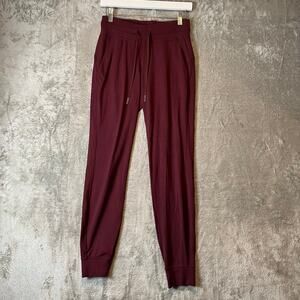 Lululemon Sz 4 Ready To Rulu Pants Burgundy Red 29" Athletic‎ Women's
